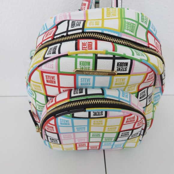 NWT Steve Madden Bjordan White Floral Logo
Backpack - Multi-color main image 4